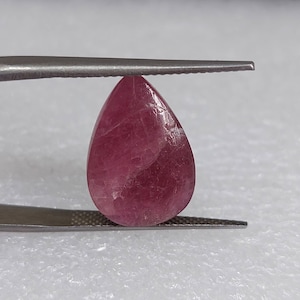 12x17 Natural Pink Tourmaline~ Rubellite Pink Tourmaline~ Pink Tourmaline Cabochon ~ Pear Shape Pink Tourmaline ~ Flat Back Loose Gem Stone