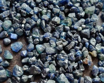 50 pièces Australie saphir bleu brut brut/saphir bleu/saphir bleu brut/saphir bleu pierres précieuses/brut précieux/4-8 mm