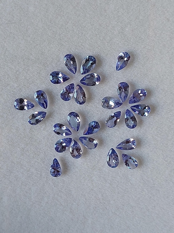 3x5 Mm Natural Blue Tanzanite Cut Stone ~ Tanzanite Faceted Cut ~Tanzanite Gemstone ~Pear Shape~Calibrated (mm) Clean Quality~Loose Gemstone