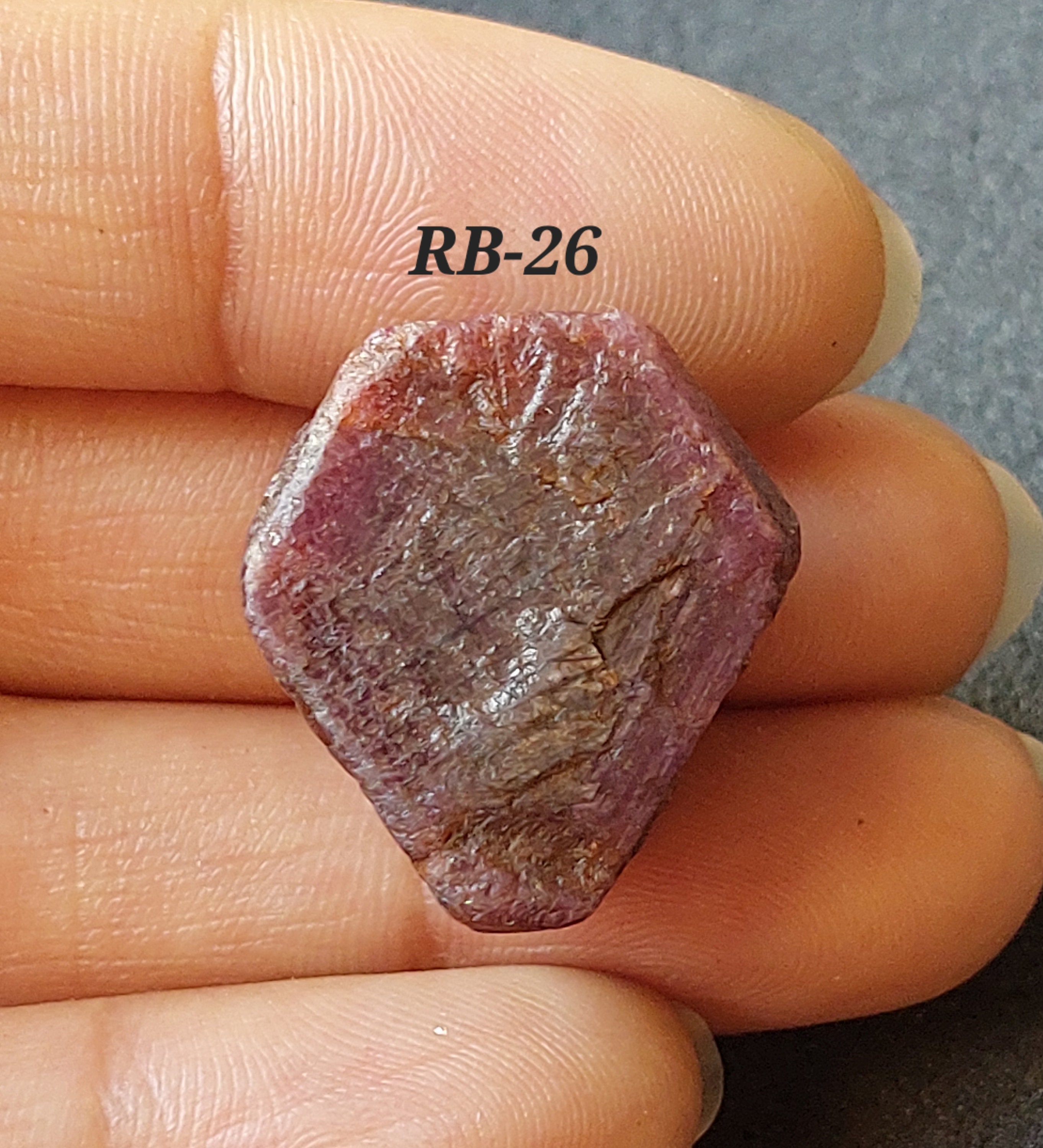 Natural Ruby Rough Stone: Untreated Raw Ruby Crystal, July