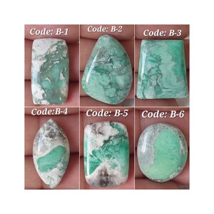 Magnifique ! Cabochon lisse variscite naturelle / Pierres précieuses variscite naturelle / Variscite lisse pour bijoux / Dos plat / Pierres précieuses en vrac / VC-B