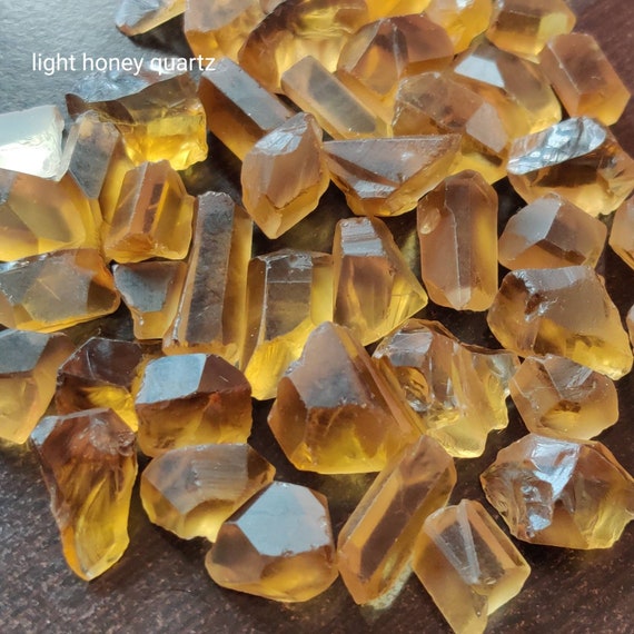 Natural Honey Quartz Raw Rough Stone - 13-18mm Healing Crystal/61