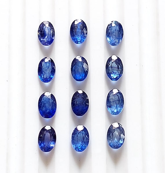 Natural Blue Sapphire Loose Gems – 20 Pieces, 6mm Round Cut, Certified Lot