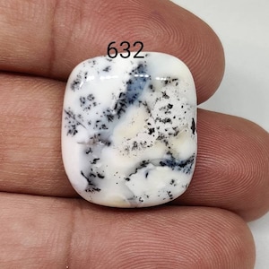 Fijnste natuurlijke dendrietopaal cabochon/dendriet opaal edelsteen/dendriet agaat/mixvorm/platte achterkant/losse edelsteen/dendriethanger edelsteen