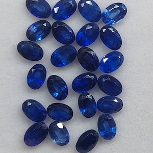 6x4 Mm Natural Blue Sapphire Cut Stone Blue Sapphire Faceted Cut Stone Blue Sapphire Gemstone Oval Shape Loose Gemstone Whole Sale Price