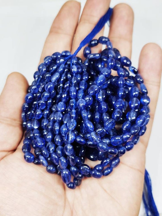 Super! Natural Blue Sapphire Smooth Oval Shape Beads/blue