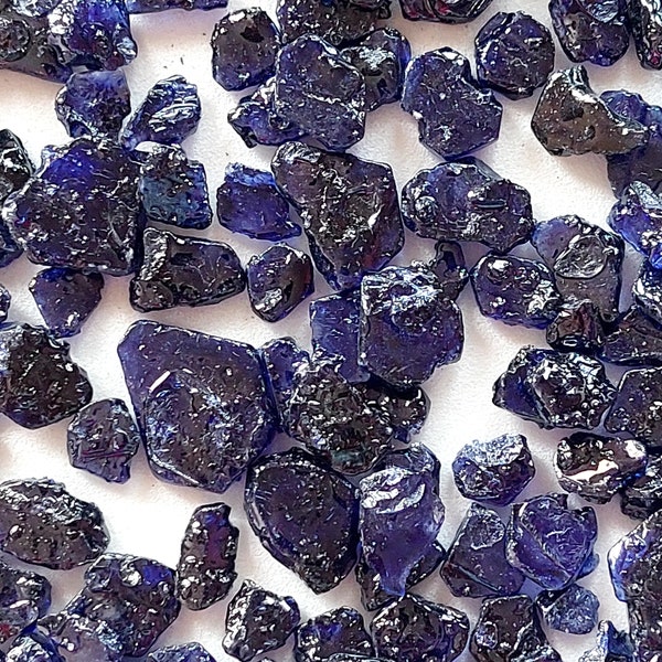 10 Pieces Lot/Natural Blue Sapphire Flat Raw/Blue Sapphire Rough/Blue Sapphire Gemstone/Sapphire Raw/September Birthstone/6 to 18 Mm/B-100