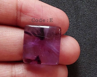 Square Shape Tripche Amethyst Cabochon/Amethyst Cabochon/Amethyst Gemstone/Tripche Cabochon/Square Amethyst Cabochon/Flat Back Amethyst