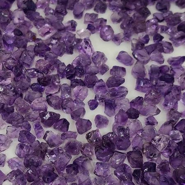 50 Pieces AAA Natural Amethyst Raw Gemstone/Purple Amethyst Rough/Brazil Amethyst Raw/Option Undrilled,Center Drilled Amethyst Raw/5-8 mm