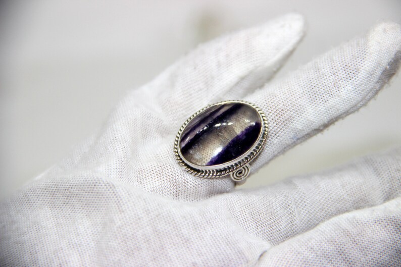 rainbow fluorite ring