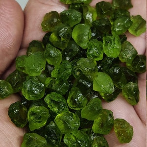 5 Pieces AAA ++ Natural Peridot Raw/Peridot Rough Gemstone/Green Peridot Raw Crystal/Loose Peridot/Semi Precious Raw/7 to 11 Mm