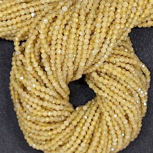Natural Yellow Sapphire Micro Faceted Rondelle Beads/Yellow Sapphire Beads/Yellow Sapphire faceted Rondelle/2 Mm/13 Strand/1755