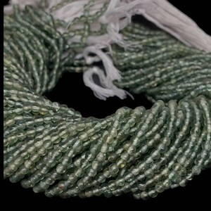 Natural Green Amethyst Smooth Round Beads - 3mm, 13 Inch Strand