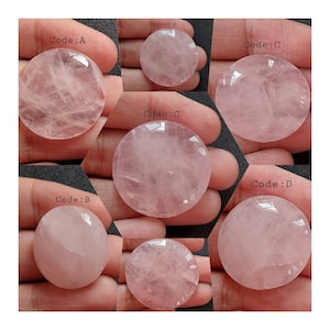 Round Rose Quartz Cabochon/Rose Quartz Round Gemstone/Quartz Cabochon/Quartz Gemstone/Flat Back Gemstone/Rose Quartz Stone