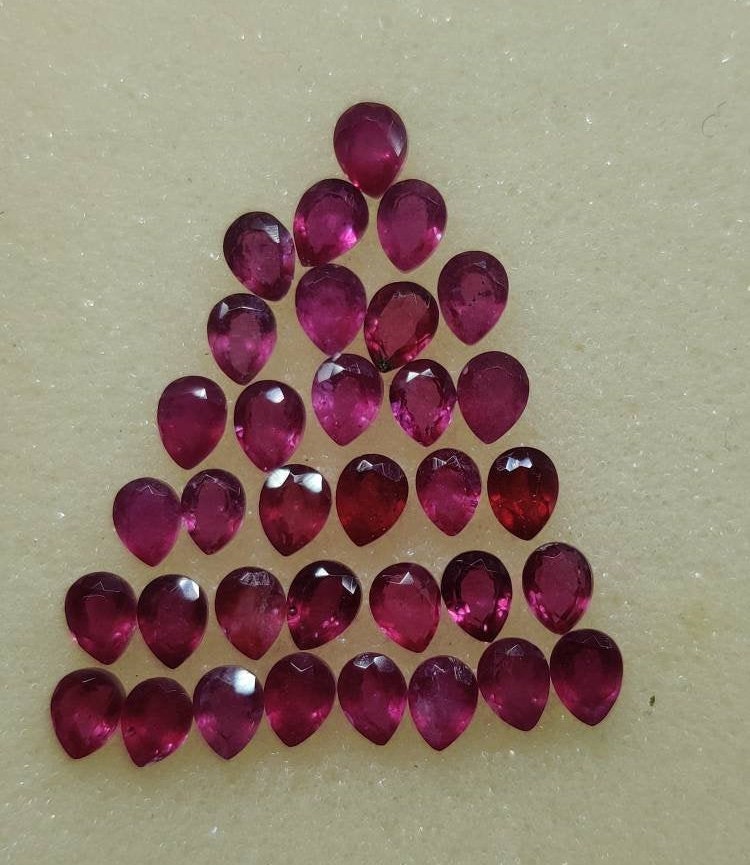 Superb Natural Ruby/Faceted Ruby Cut Stone/Ruby Gemstone/Pear | Etsy