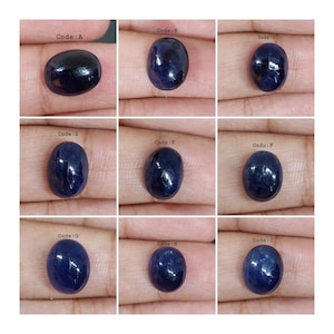 Fijnste cabochon blauwe saffier/edelsteen blauwe saffier/ovale vorm/gladde saffier/platte achterkant/losse edelsteen/blauwe saffier