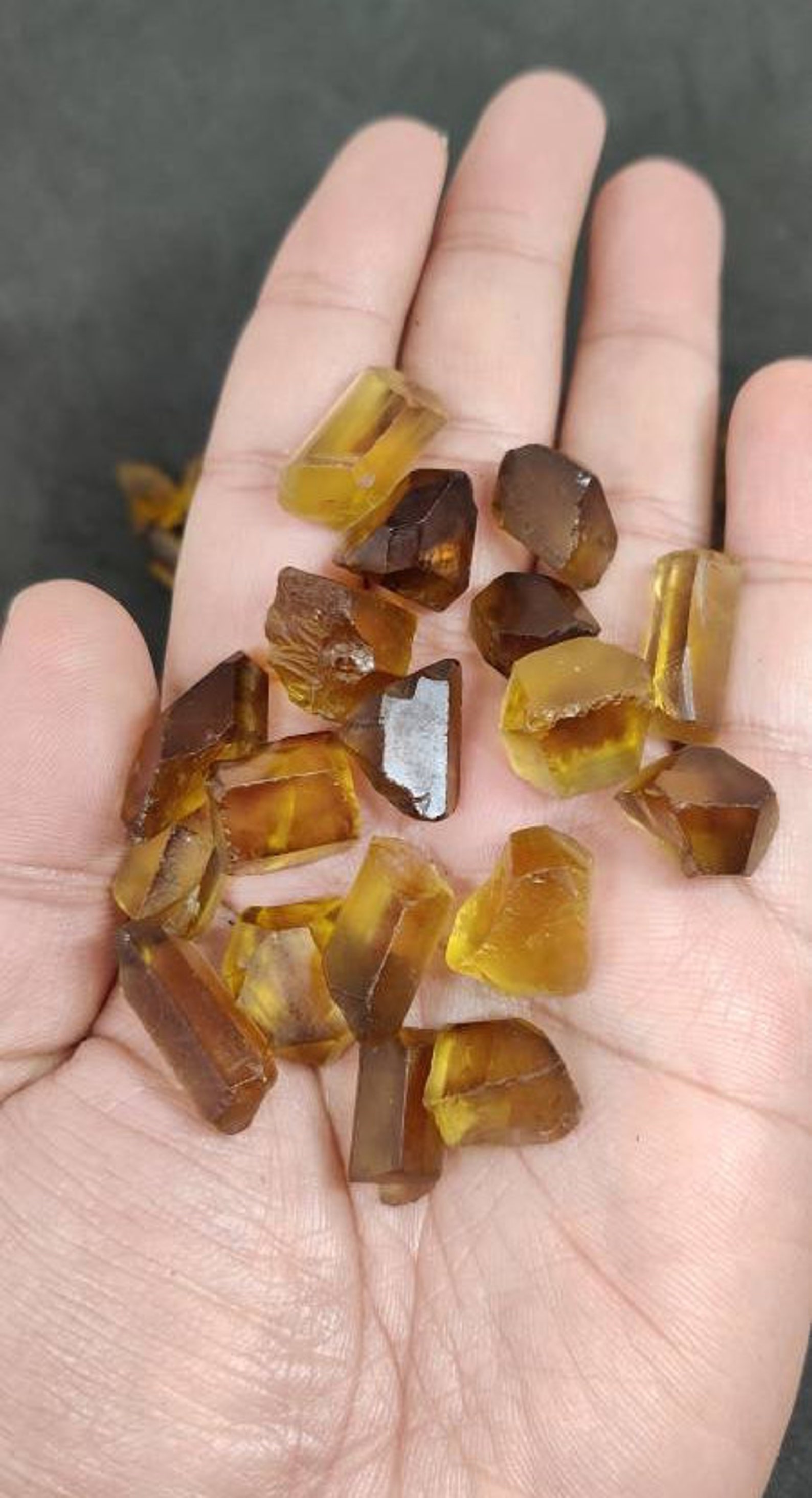 5 Pieces Large AAA Natural Honey Quartz Raw Rough Stone/Super Etsy