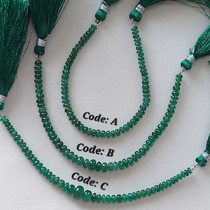 Awesome! 100 % Natural Emerald Smooth Rondelle Beads/Emerald Smooth Rondelle/Emerald Plain Beads/Precious Beads for Jewelry/3.5-5 Mm/RJS-511