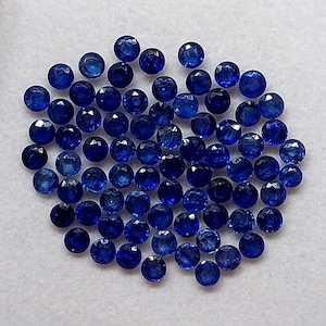 10 pieces, 3-6 Mm Natural Blue Sapphire Cut Stone/Blue sapphire Faceted Cut/Blue Sapphire Gemstone/Round Shape/Jewelry Making Stone/RJS-546