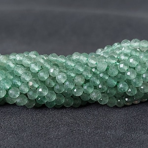 100 % Natural Green Aventurine Faceted Rondelle/Aventurine Gemstone Beads/Top Quality Green Aventurine Loose Beads/13 inches/3.5 Mm/BE026