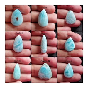 Traumhaft! Larimar Cabochon/Dolphin Cabochon/Pektolit Stein/Atlantis Stein/Birne Larimar Cabochon/Dominikanische Republik Larimar/Larimar Kristall