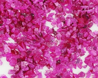 100 Pink Red Ruby Rough Gemstones: 2-4mm Raw Ruby Crystals/30