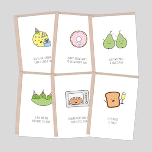 Celebrate Collection | 6 Greeting Card Pack (Bulk Cards, Card Bundle, Card Set, Congratulations Card, Funny Card, Pun Card, Cute Card)