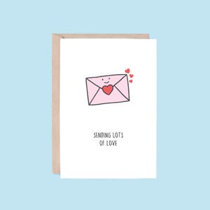 Sending Love Greeting Card | Envelope (Sympathy Card, Bereavement Card, Condolences Card, Mental Health Card, Thinking Of You Card)