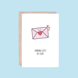 Sending Love Greeting Card | Envelope (Sympathy Card, Bereavement Card, Condolences Card, Mental Health Card, Thinking Of You Card)