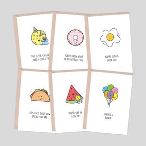 Appreciate Collection | 6 Greeting Card Pack (Bulk Cards, Card Bundle, Card Set, Thank You Card, Funny Card, Pun Card, Cute Card)