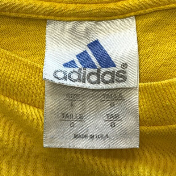 Vintage Pre-Owned Adidas Yellow Long Sleeve T-Shi… - image 4
