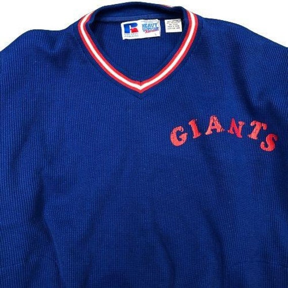 Russell Athletics Giants Blue Thermal Sweater - S… - image 2