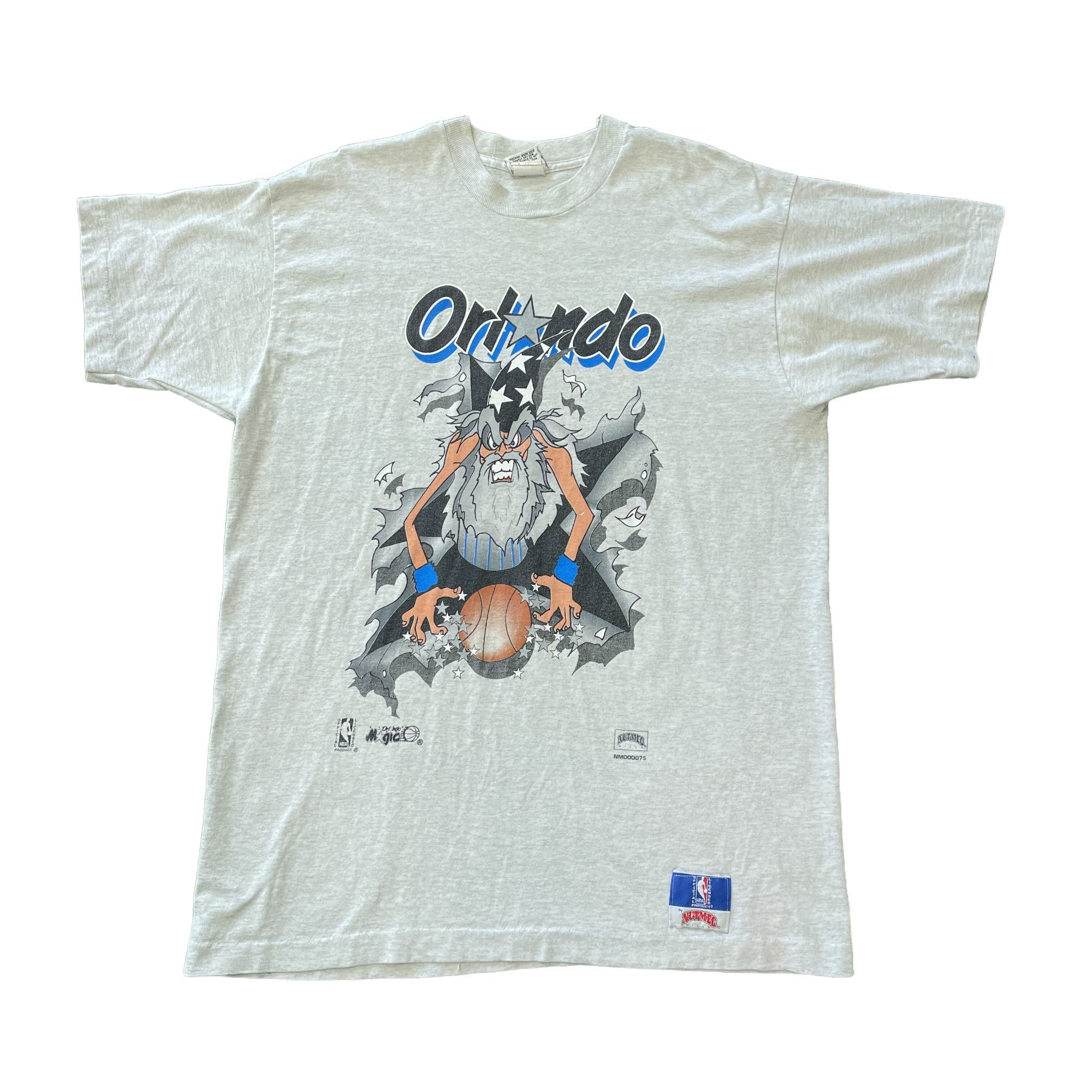 Vintage Nutmeg Orlando Magic Wizard Double Sided Grey T-shirt - Etsy