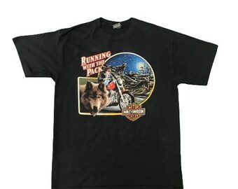 Harley Davidson Running with the Pack Zwart T-Shirt - Maat 3XL
