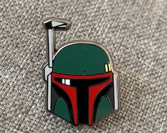 Boba Fett Mandalorian Star Wars Helmet Hard Enamel Pin Lapel Badge