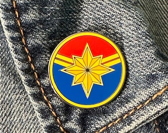 Superhero Legends Iconic Star Emblem Metal Shield Collectible Hard Enamel Lapel Pin