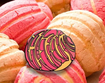 Pan Dulce Concha Emaille Pin - Kunst des mexikanischen Essens & Kultur Souvenir