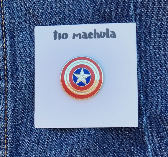 Captain America the Falcon Shield Hard Enamel Avengers Badge Lapel Pin 