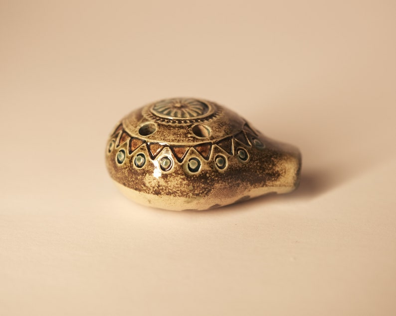 Ocarina Whistle Ceramic Musical Instrument Gift Etsy