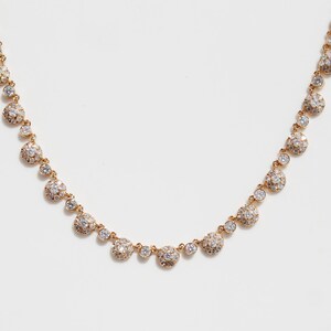 Natural Diamond Gold Necklace, Solid 14K Gold Necklace, Minimalist Diamond Necklace, April Birthstone Necklace, Solitaire Bridal Necklace