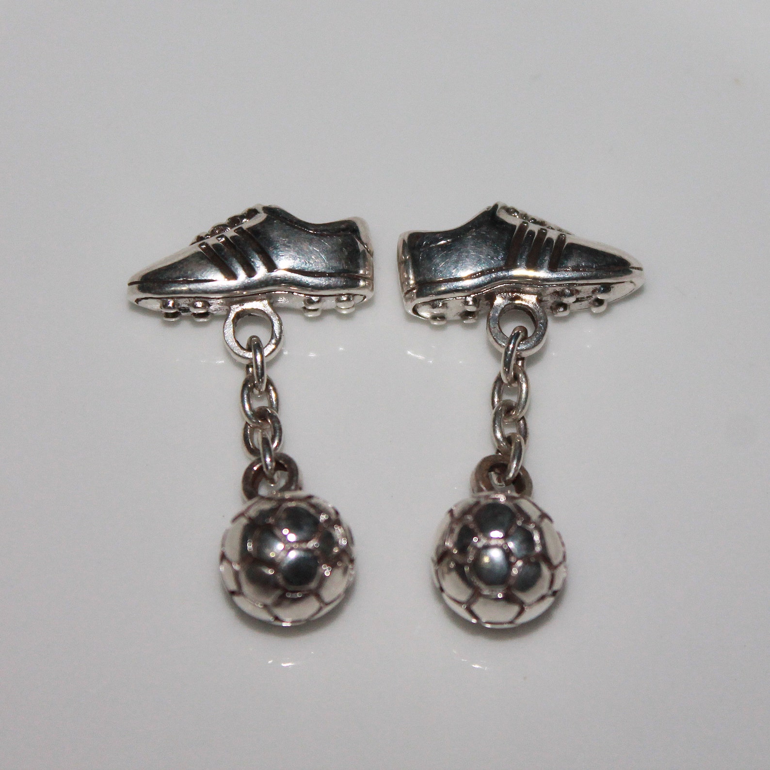 SOCCER BALL Cufflinks Solid 925 Silver Football Cufflinks Etsy