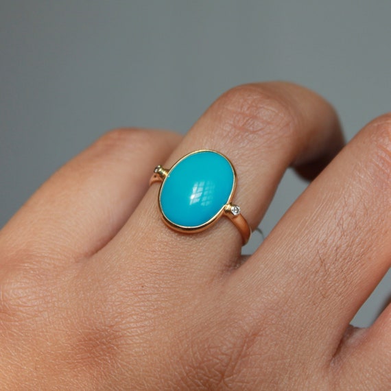 Bold Turquoise Ring – LittleGreenRoomJewelry