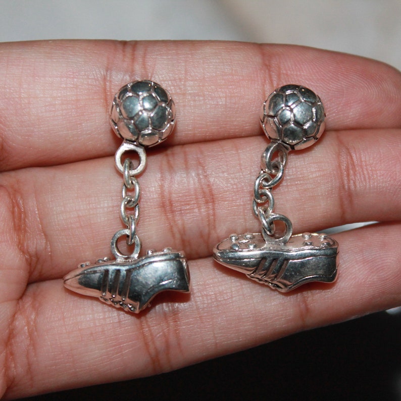 SOCCER BALL Cufflinks Solid 925 Silver Football Cufflinks Etsy