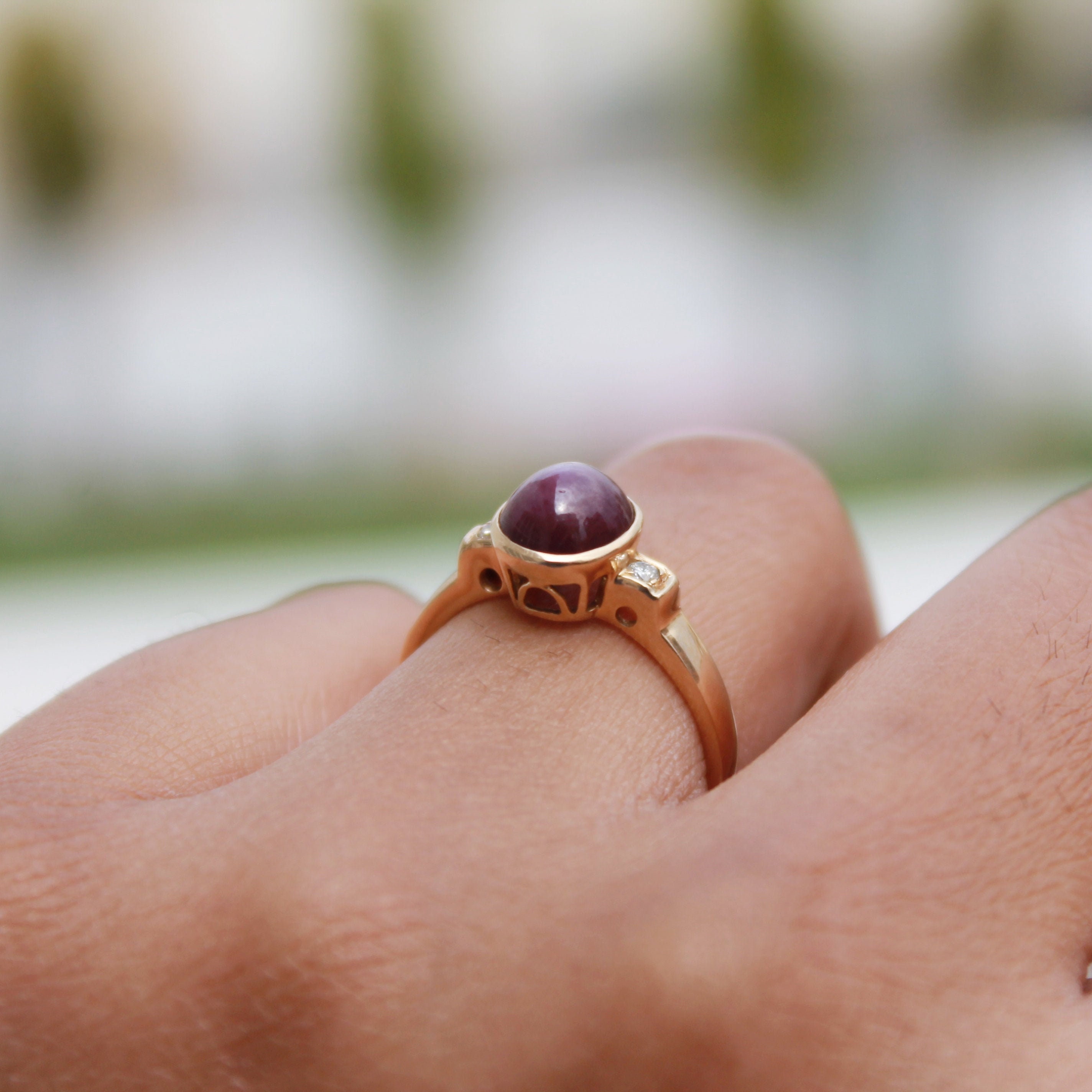 Natural star ruby best sale ring