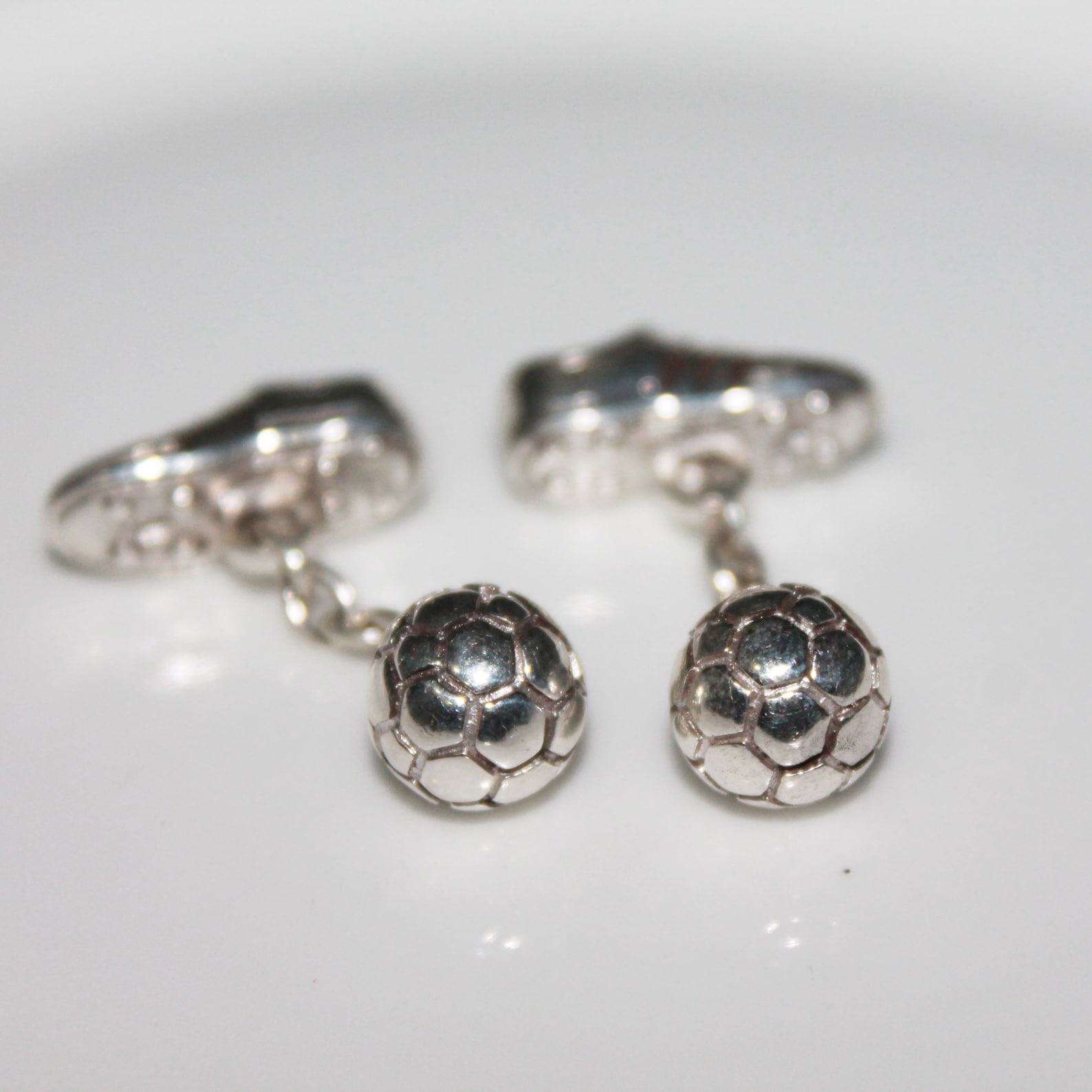SOCCER BALL Cufflinks Solid 925 Silver Football Cufflinks Etsy