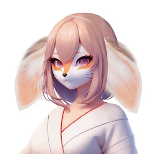 Kawaii rabbit ears beige, faux fur ears, fluffy ears, bunny ears, costume ears, animal ears ears cosplay ear kitten ears anime cosplay