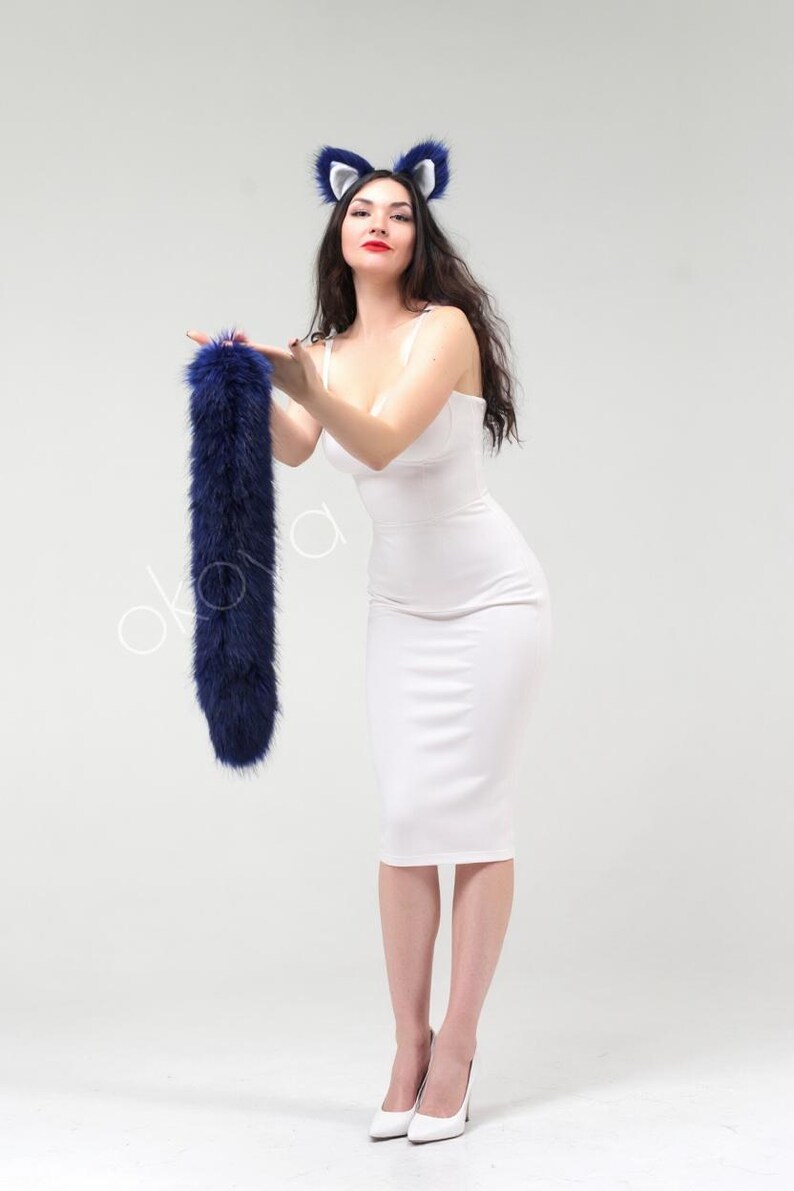 Cola de zorro, cola de gato, cola de animal, cola de cosplay, cola de gatito, cola de gato, cola de Okova, cola de Petplay, cola peluda, cola personalizada OKOVA imagen 3