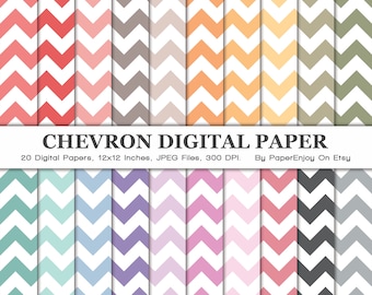 Chevron digitales Papier - Zick-Zack-Muster, geometrische, Pastell - kommerzielle Nutzung und sofort-Download