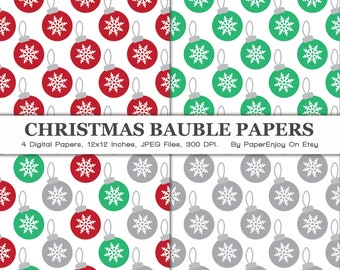 Weihnachtskugel Digitales Papier, Weihnachtspapier, Weihnachtsmuster, Weihnachtspapier, Weihnachtspapier, Weihnachtspapier, Sofort Download - DP35