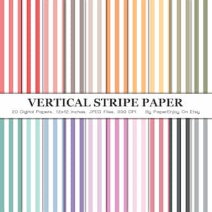 Vertical Stripe Digital Paper, Striped Digital Paper, Pastel Stripes Digital Paper, Vertical Stripes Digital Paper, Instant Download - DP14